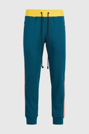 Nadya 2 Track Pants - Teal/Yellow/Coral