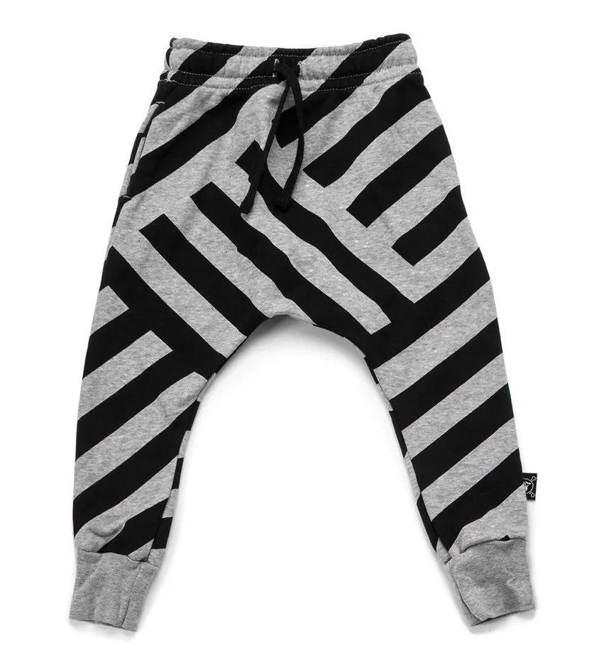 Nununu Striped Baggy Pants | Heather Grey