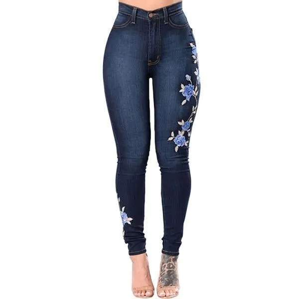 Ripped Jeans for Women Pencil Pants Denim