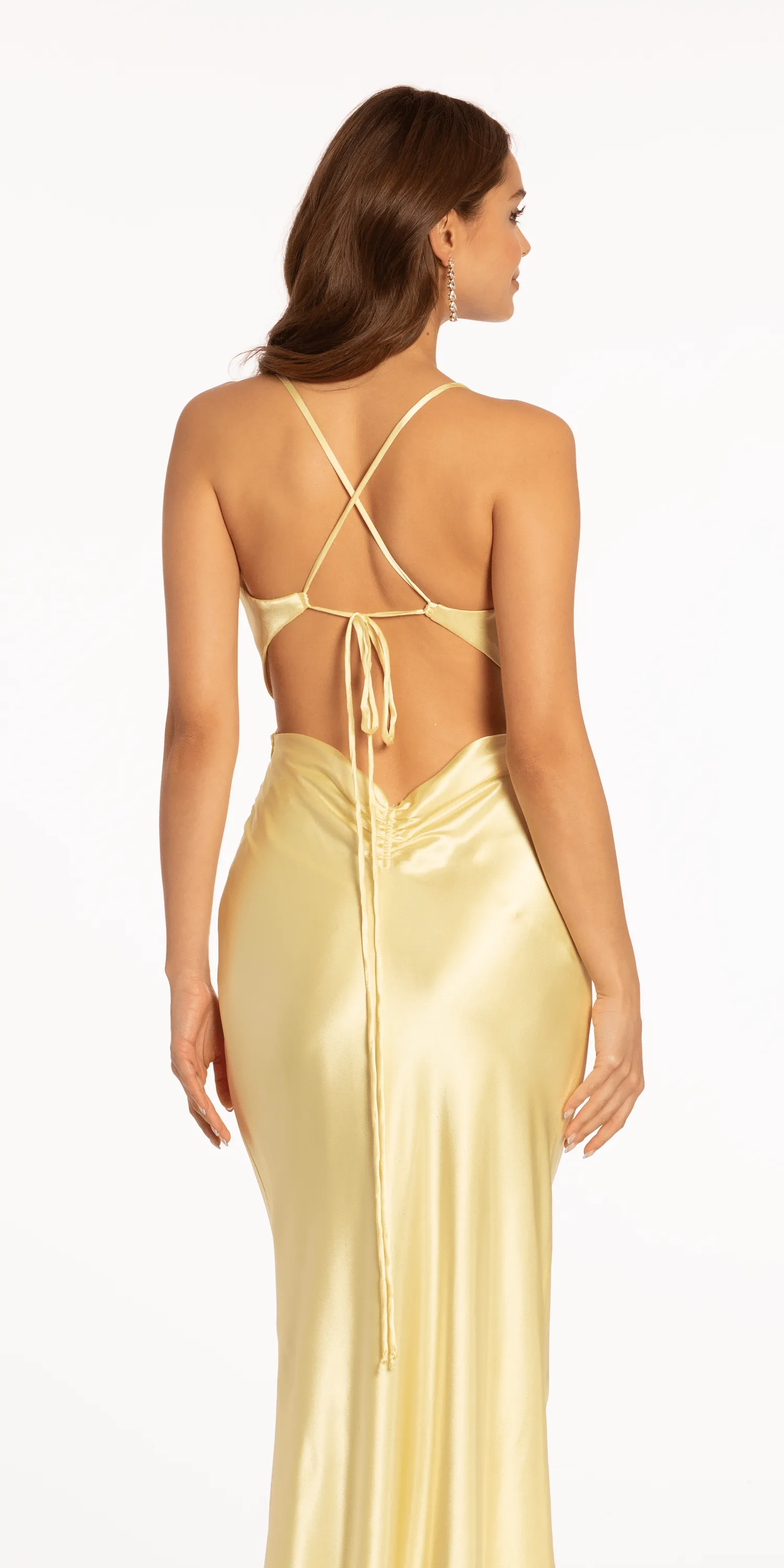 Satin Slip Tie Back Dress