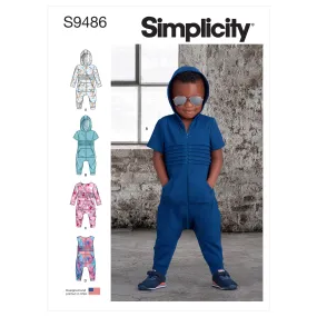 Simplicity Sewing Pattern 9486 Toddlers Knit Jumpsuit