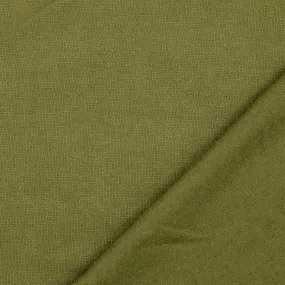 Snug Viscose Blend Sweater Knit in Khaki Green