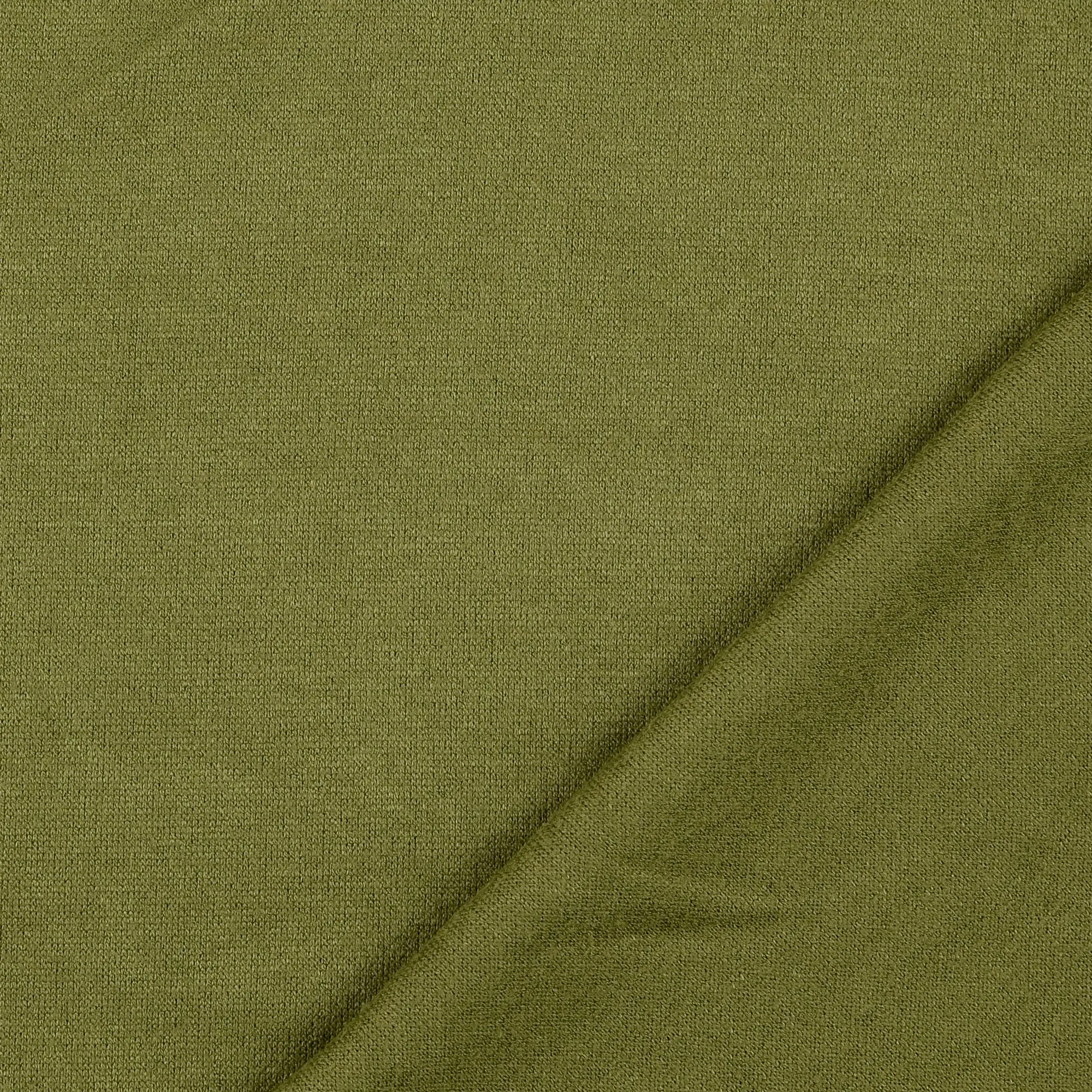 Snug Viscose Blend Sweater Knit in Khaki Green