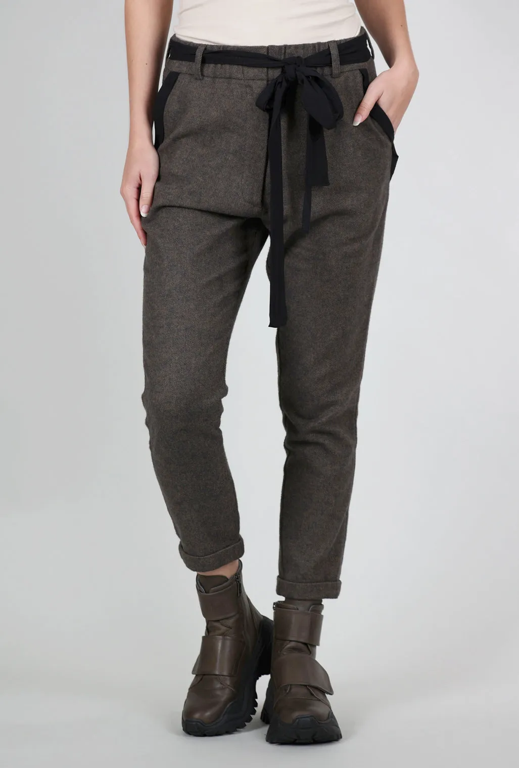 Stats Flannel Pant, Brown Olive