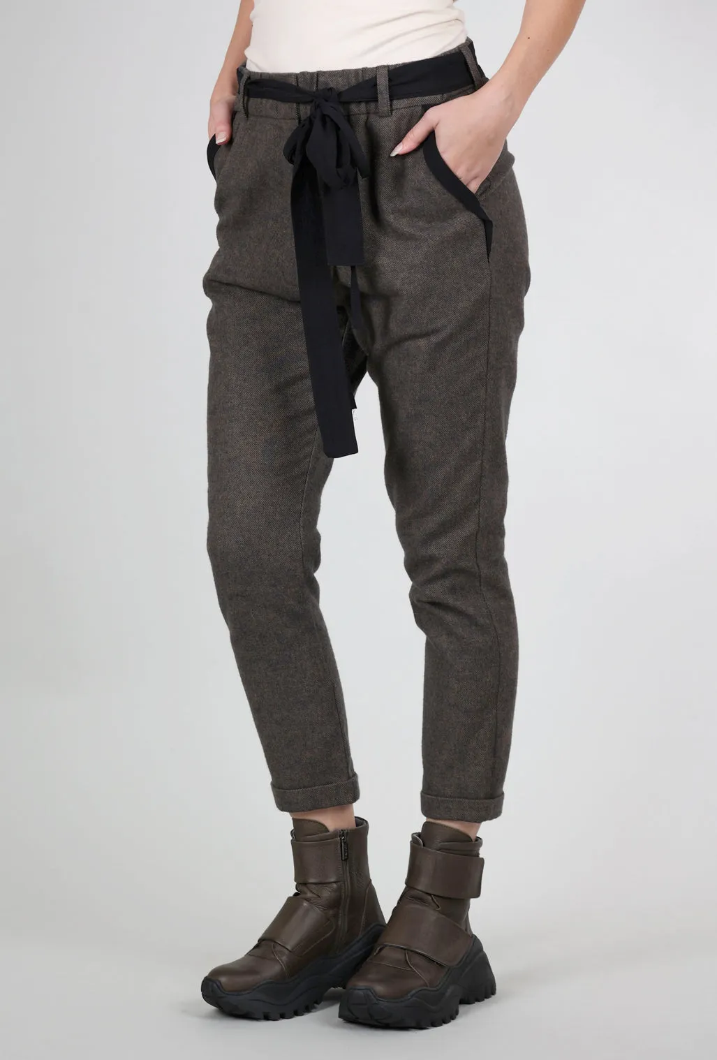 Stats Flannel Pant, Brown Olive