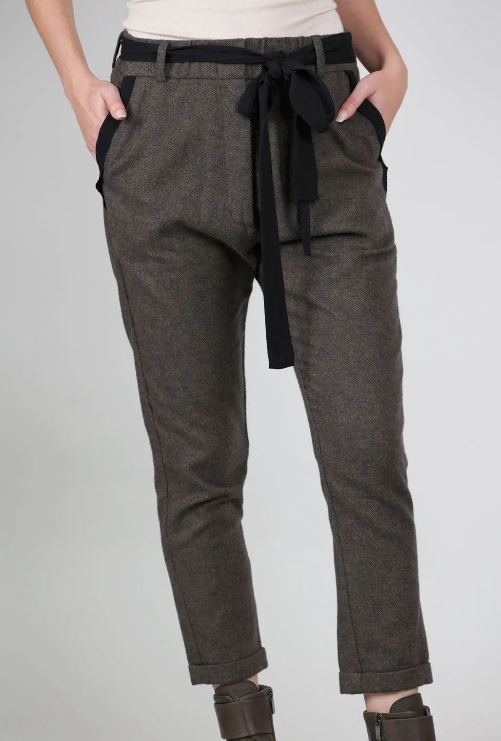 Stats Flannel Pant, Brown Olive