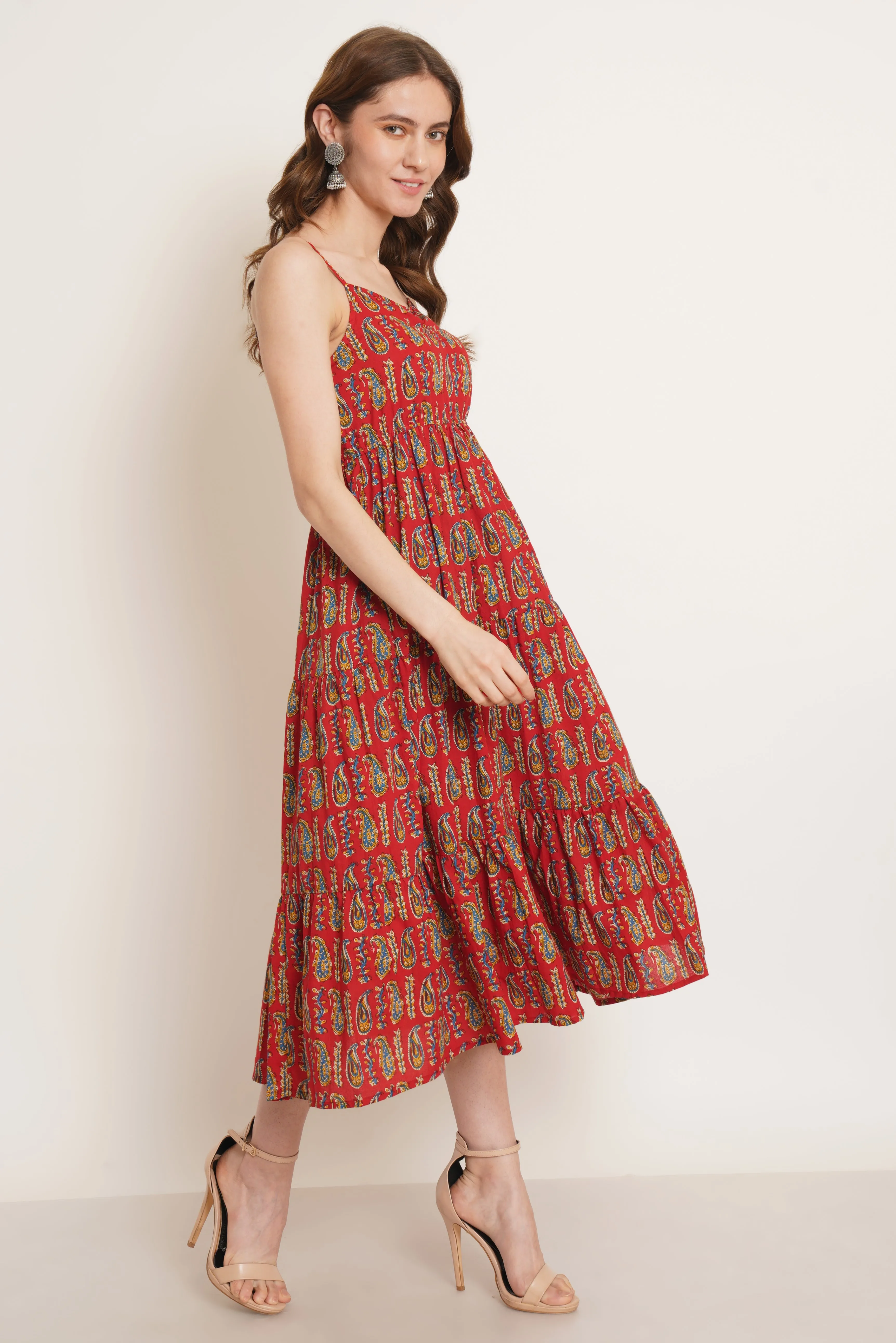 Strappy Printed Sundress For Women