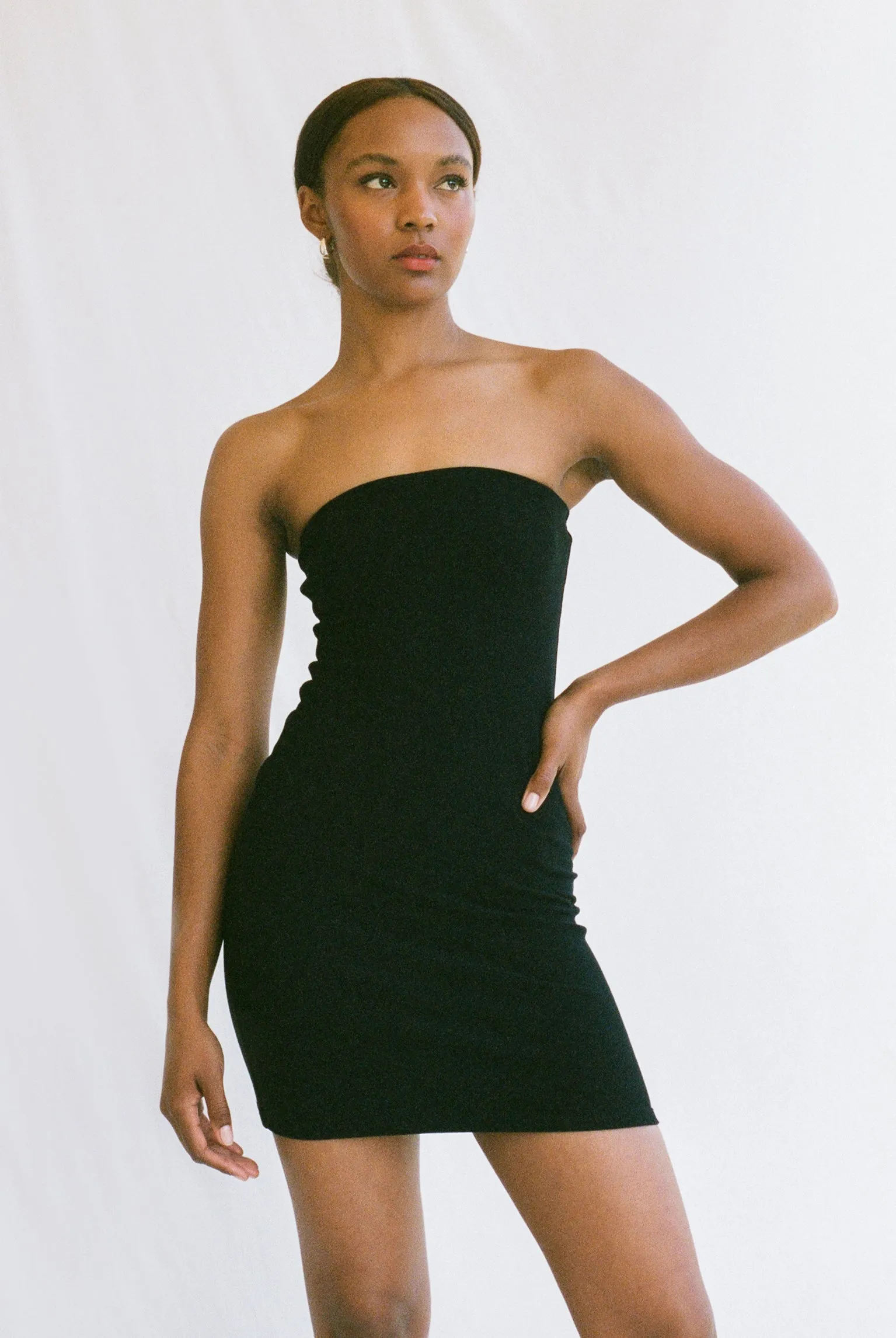 The Tube Convertible Mini Dress - Black