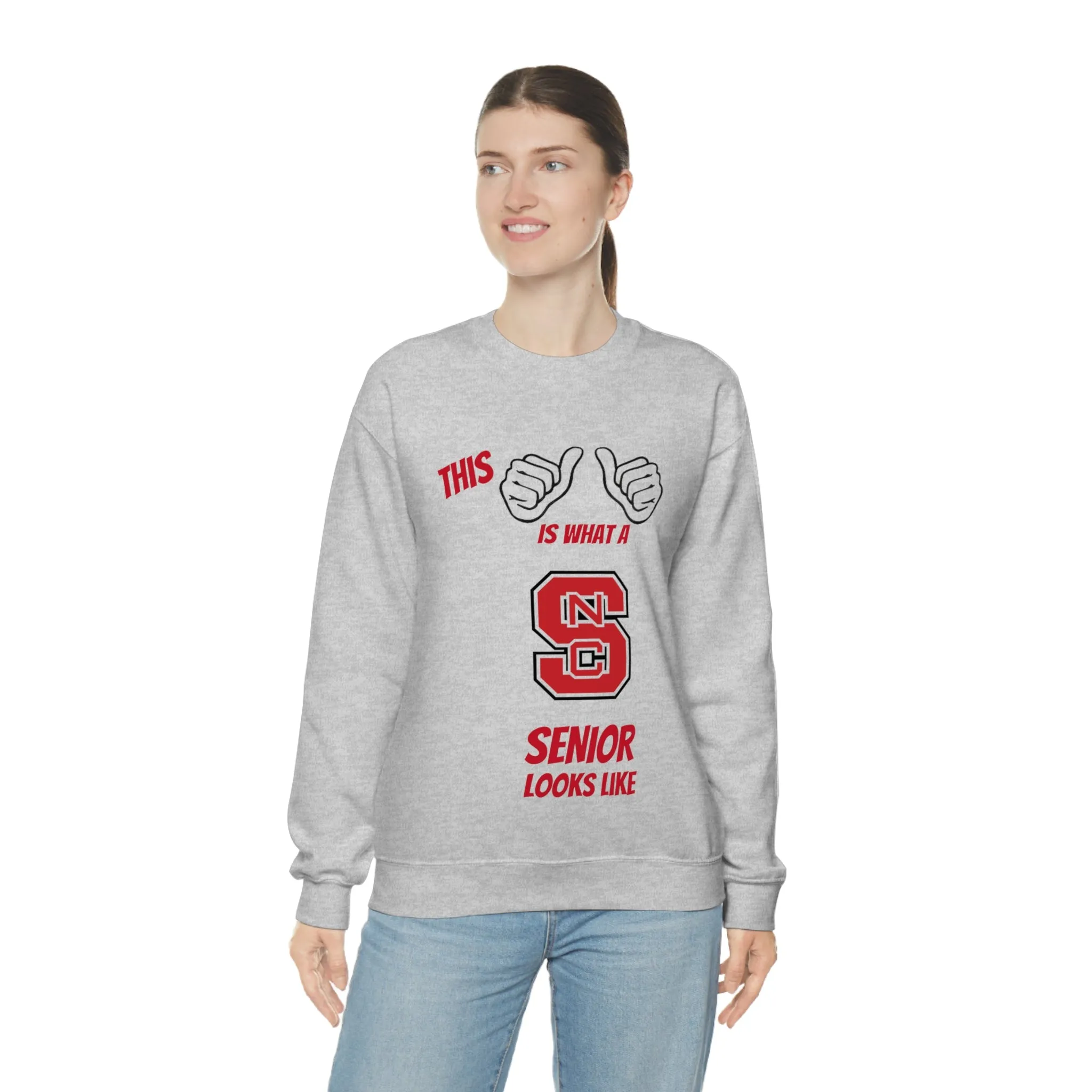 This Is What A NC State Senior Looks Like Unisex Heavy Blend™ Crewneck Sweatshirt