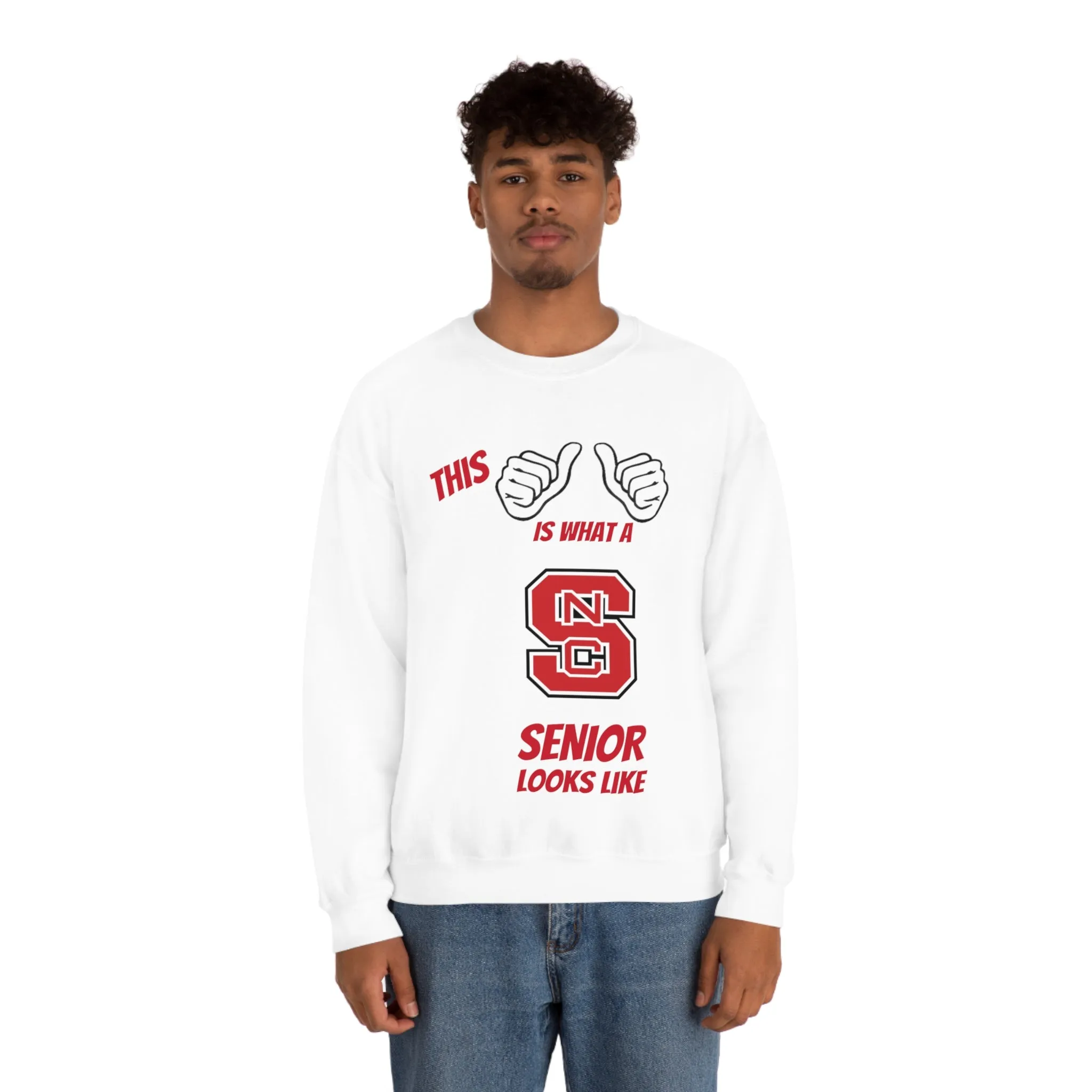 This Is What A NC State Senior Looks Like Unisex Heavy Blend™ Crewneck Sweatshirt