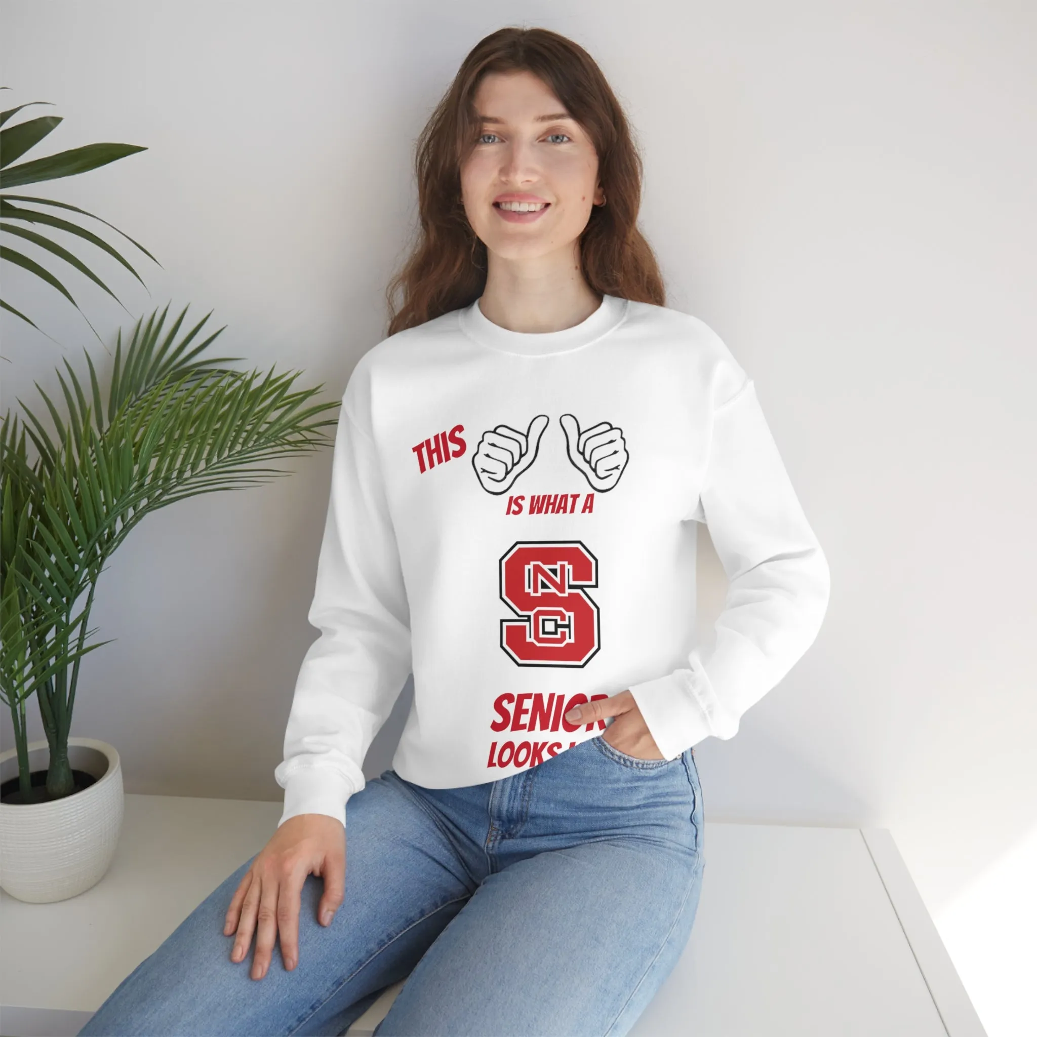 This Is What A NC State Senior Looks Like Unisex Heavy Blend™ Crewneck Sweatshirt