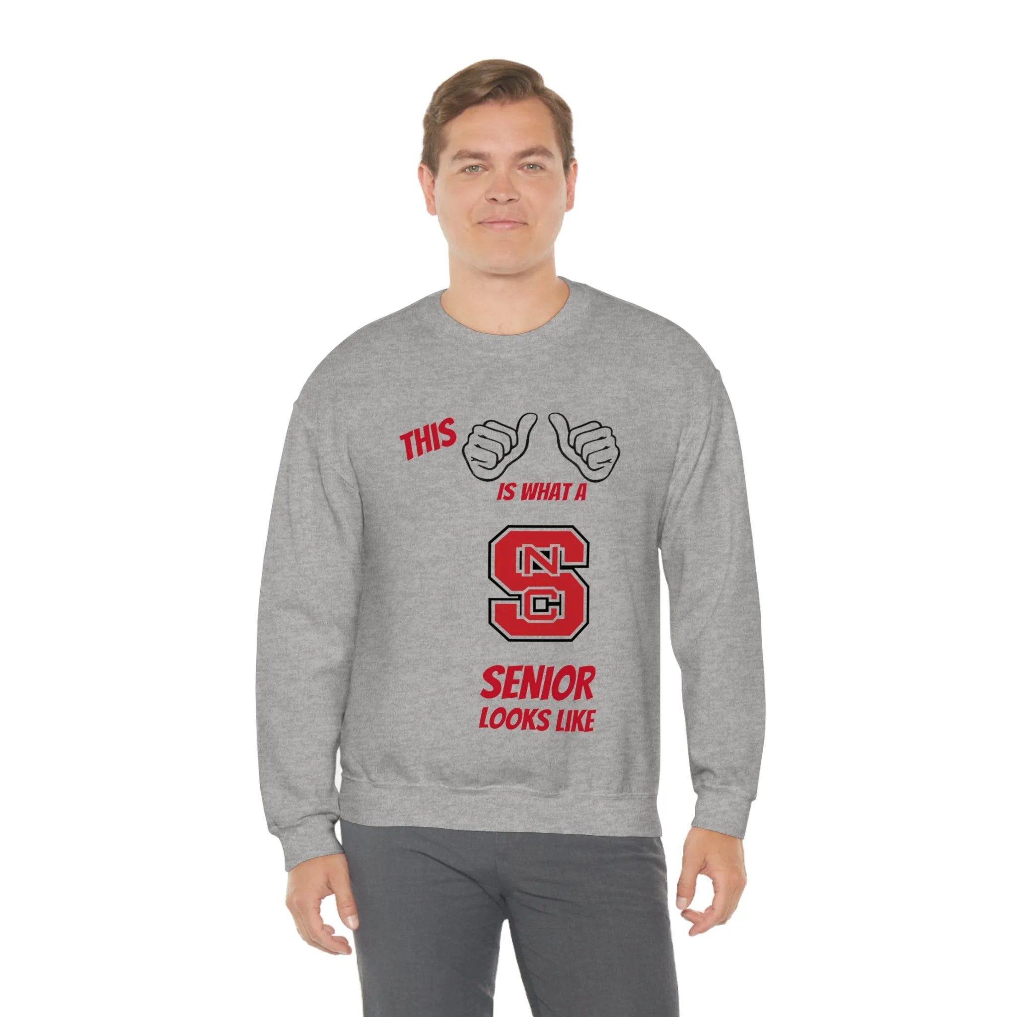 This Is What A NC State Senior Looks Like Unisex Heavy Blend™ Crewneck Sweatshirt