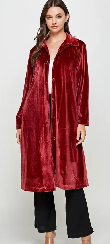 Velvet Duster Coat