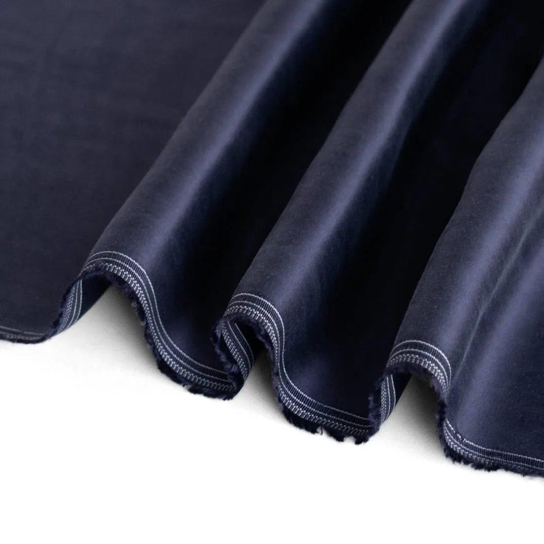 Velvety Sandwashed Cupro - Navy