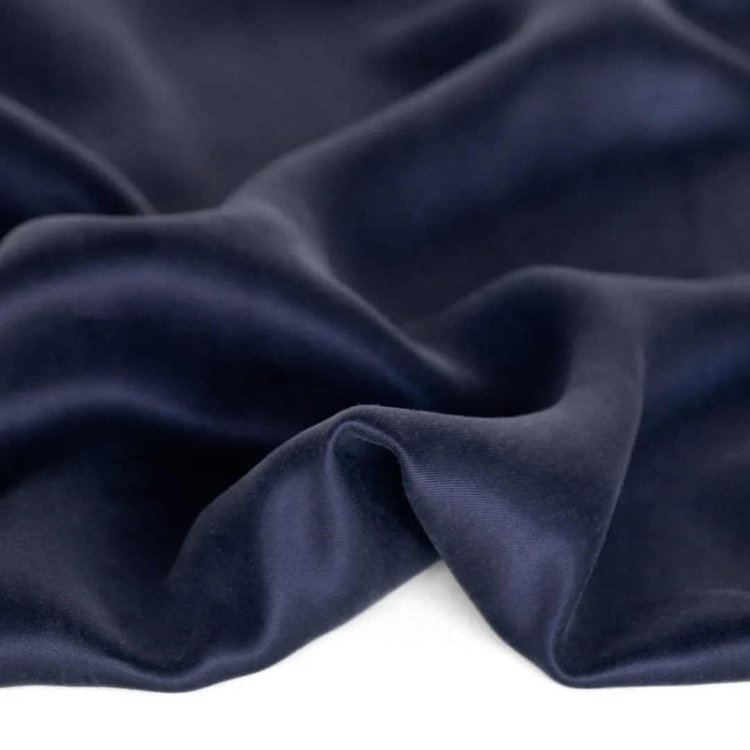 Velvety Sandwashed Cupro - Navy