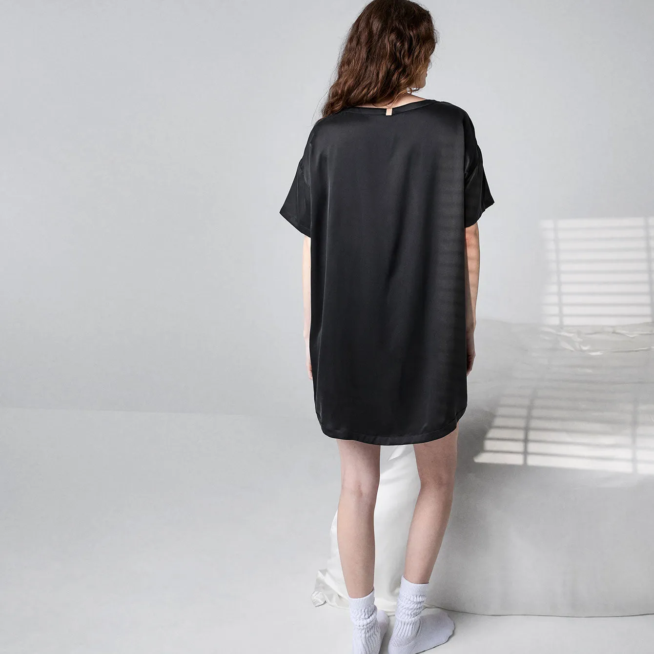 Washable Silk Oversized Sleep Tee