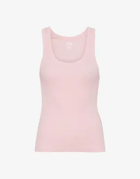 Women Organic Rib Tank Top - Faded Pink