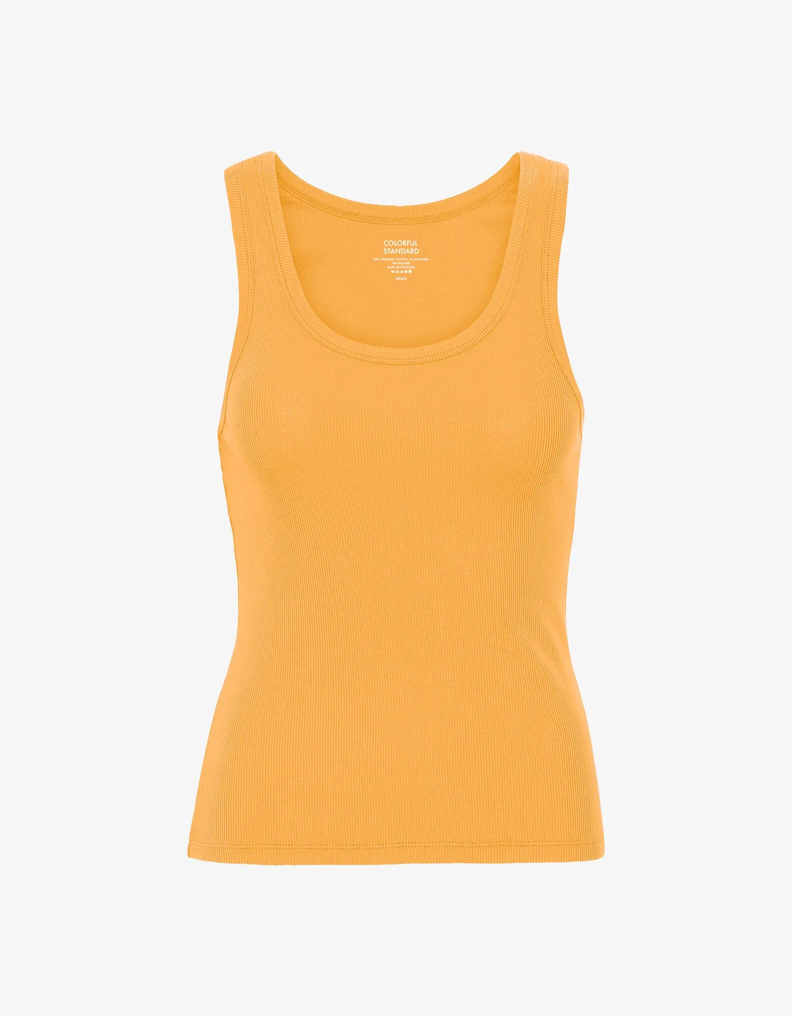 Women Organic Rib Tank Top - Sandstone Orange