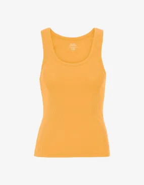 Women Organic Rib Tank Top - Sandstone Orange