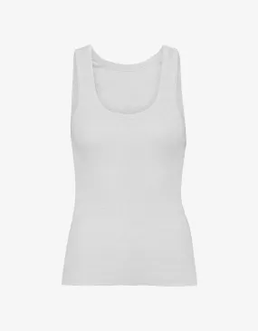 Women Organic Rib Tank Top - Snow Melange