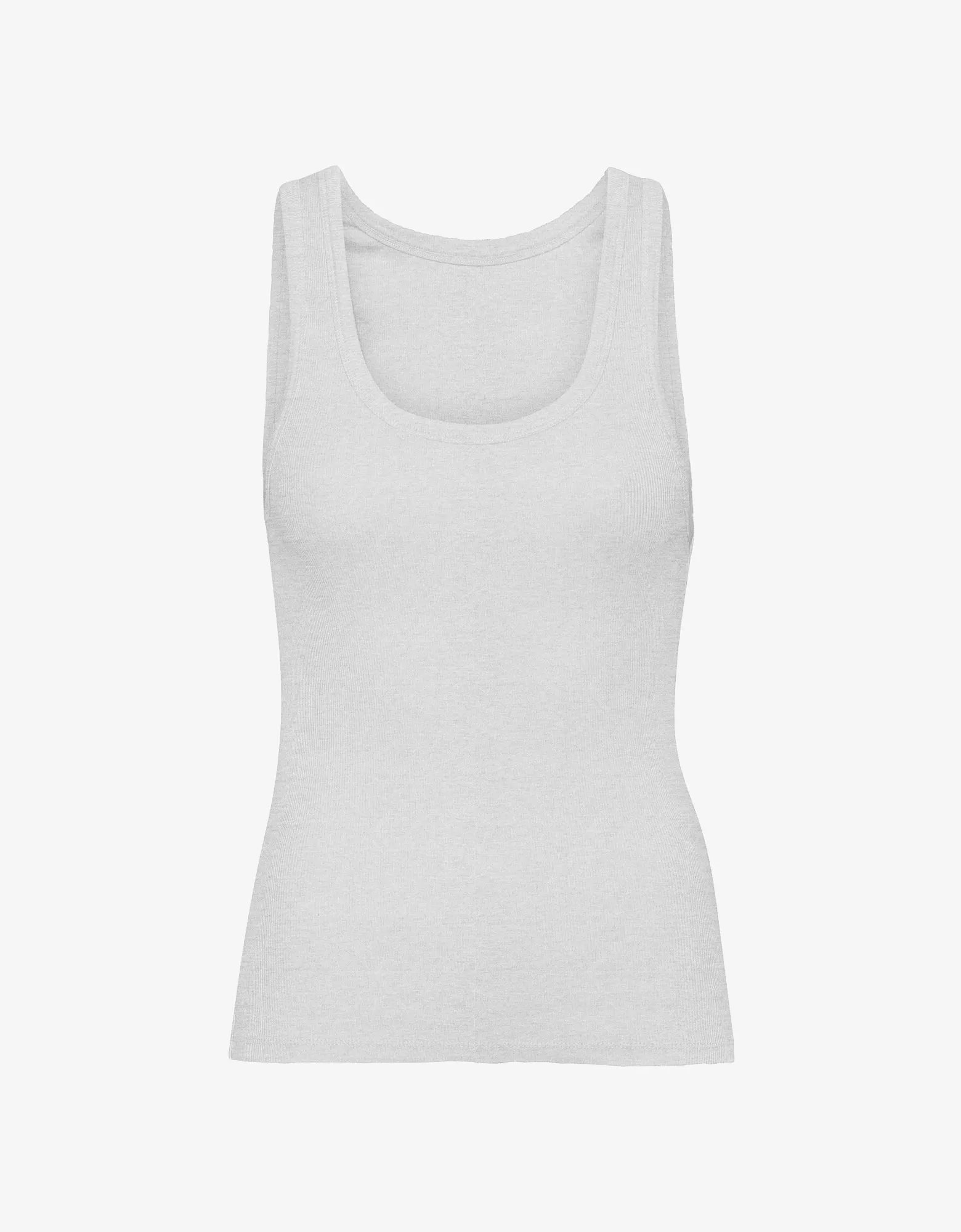 Women Organic Rib Tank Top - Snow Melange