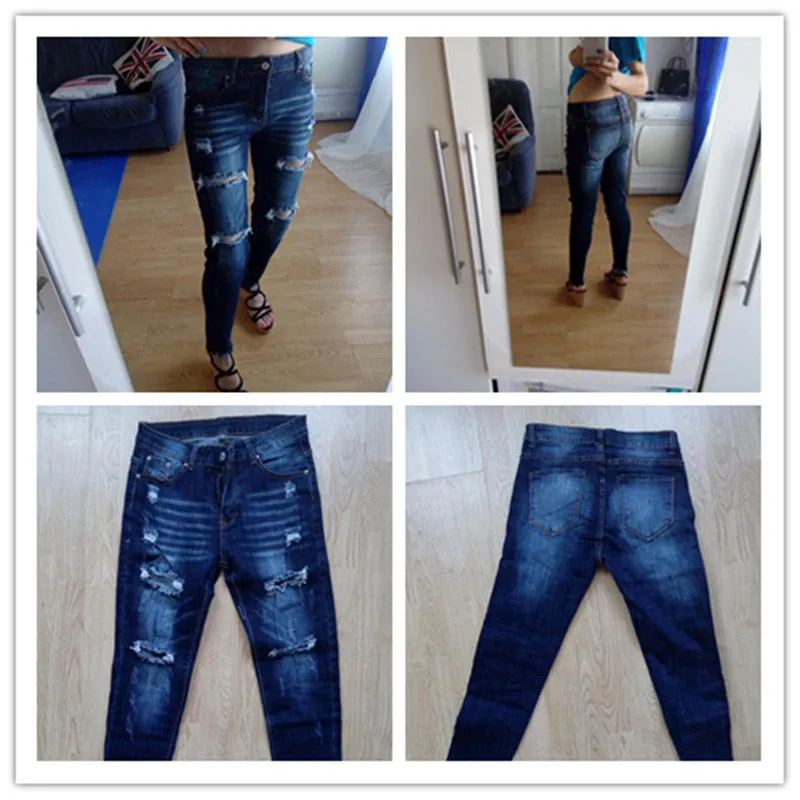 Women Ripped Denim Jeans