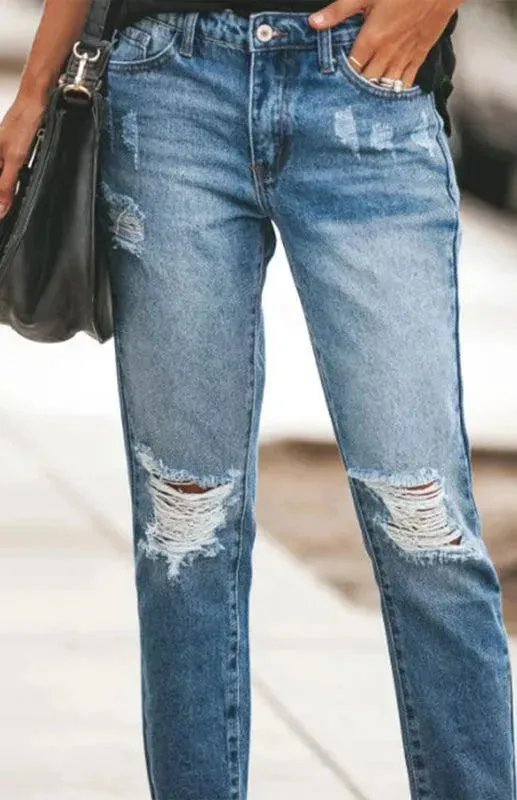 Women Ripped Jeans Pants